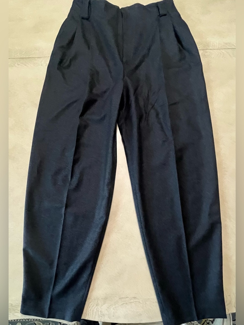 Vintage Linda Allard Ellen Tracy 100% Wool Gray Trousers Size 14